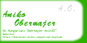 aniko obermajer business card